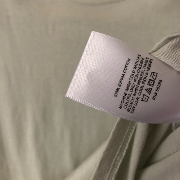 Express Padded Shoulder Top Pima Cotton in Sage S - Picture 5 of 7